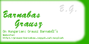 barnabas grausz business card